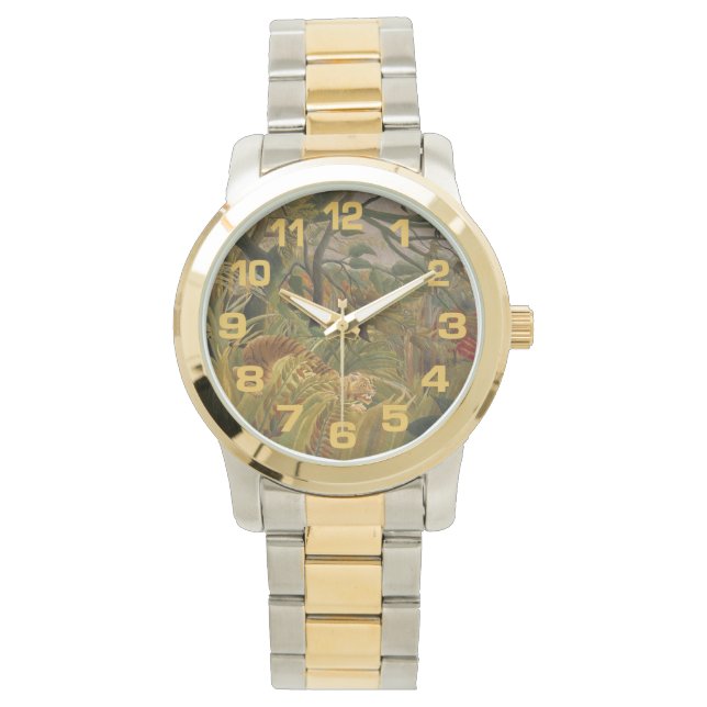 O relógio de arte de Rousseau Tiger (Frente)