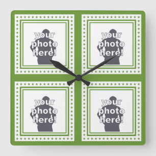 O relógio de cores personalizado das 4 FOTOS