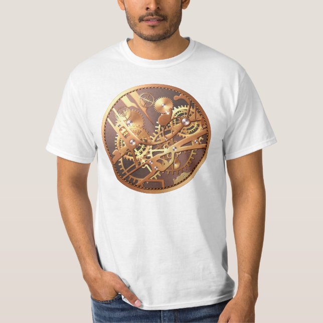 o relógio do steampunk alinha o t-shirt (Frente)