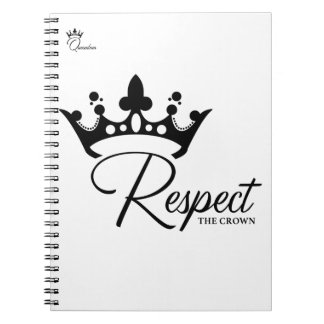 O respeito do Queendom o caderno espiral da coroa
