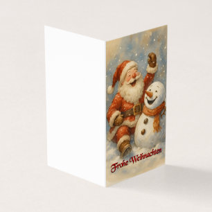 O riso do Papai Noel no encanto do inverno