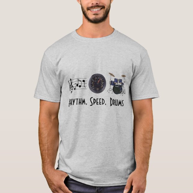 O ritmo, velocidade, rufa o t-shirt (Frente)