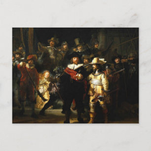 O Ronda Noturna de Rembrandt Cartão Postal
