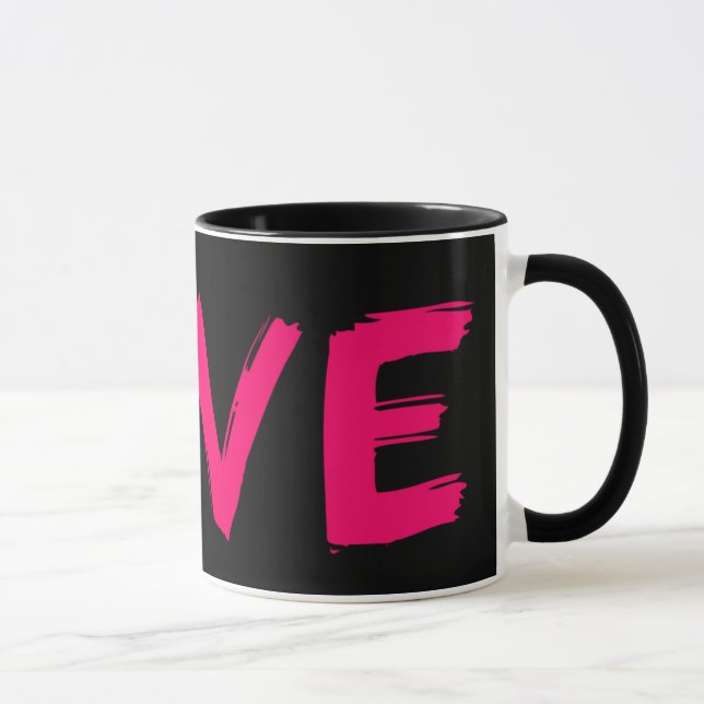 O rosa preto da caneca 11oz do amor por Zazz_it (Direita)