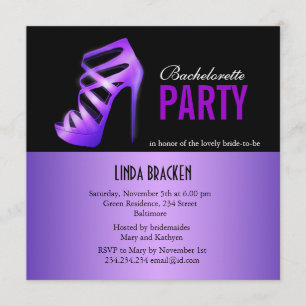O roxo Glam bombeia o cartão preto da festa de