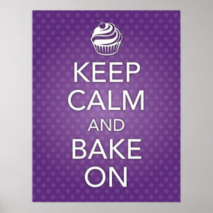 O roxo mantem a calma e coze-a no poster