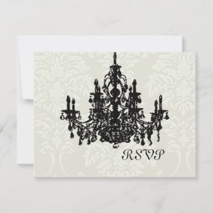 O RSVP de Casamento de Chandelier requer um convit