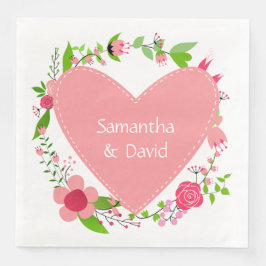 O(s) seu(s) nome(s) em guardanapos de papel do cor