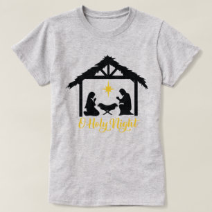 O Sagrada Noite de Natal Camiseta Mulher