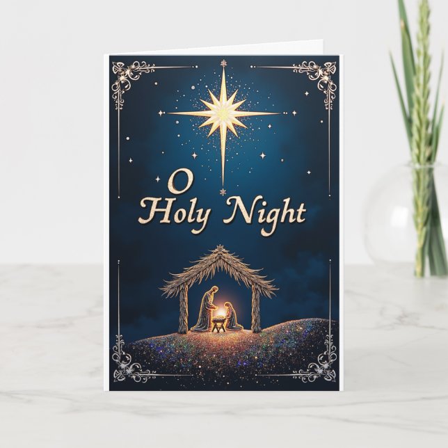 O Sagrado Cartão de Natal Noturno (Frente)