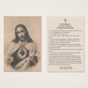 O Sagrado Coração de Jesus promete Ruas. Margare