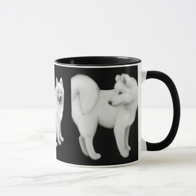 O Samoyed persegue a caneca da campainha (Direita)