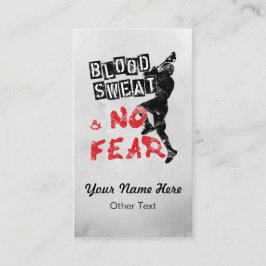 O sangue não suou nenhum cartão de visita do