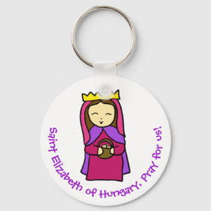 O santo Elizabeth de Hungria caçoa o chaveiro
