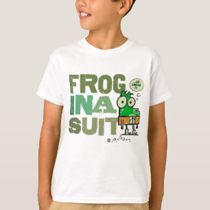 O sapo em um terno caçoa o t-shirt