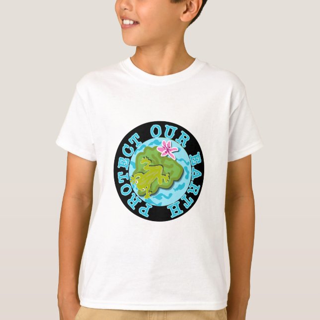O sapo protege nossos t-shirt e presentes da terra (Frente)