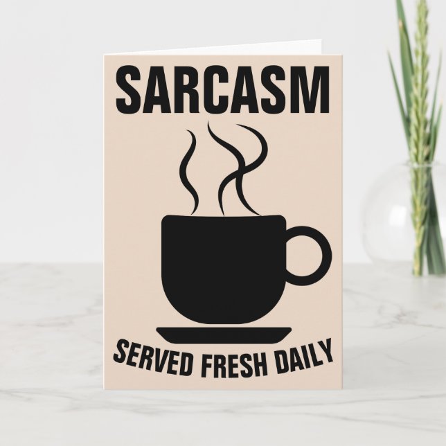 O SARCASM SERVIU CARTÕES DE GREETING DIARIAMENTE F (Frente)