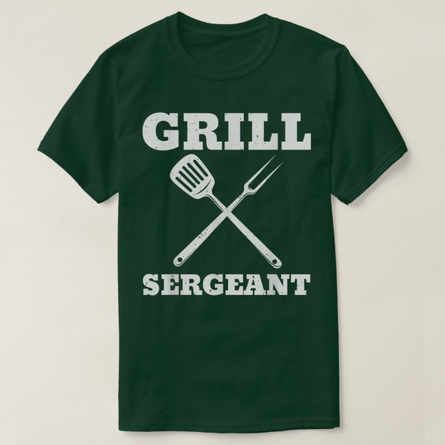 O Sargento-Grill Funny CHURRASCO T-Shirt (Frente do Design)
