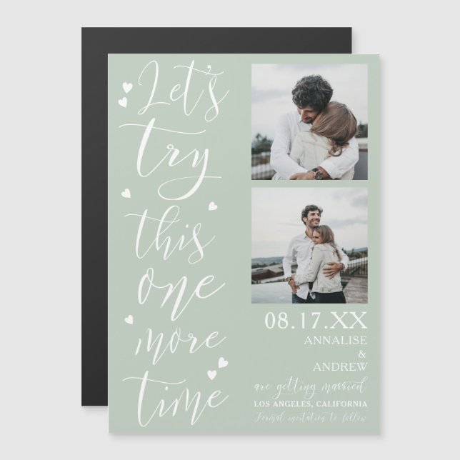 O script verde 2 fotos permite salvar a data (Frente/Verso)