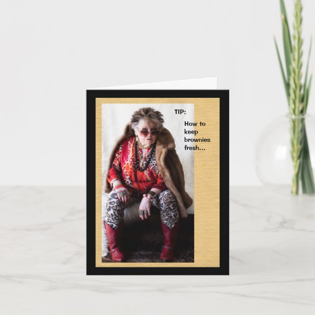 O segredo de manter brownies com cartão de saudaçã (Frente)