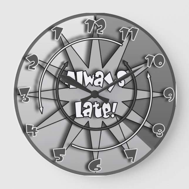 "O Sempre Atrasado" Relógio Misturado #5 (Frente)