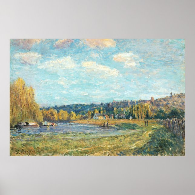 O Sena no Santo-Nuvem Alfred Sisley Poster (Frente)
