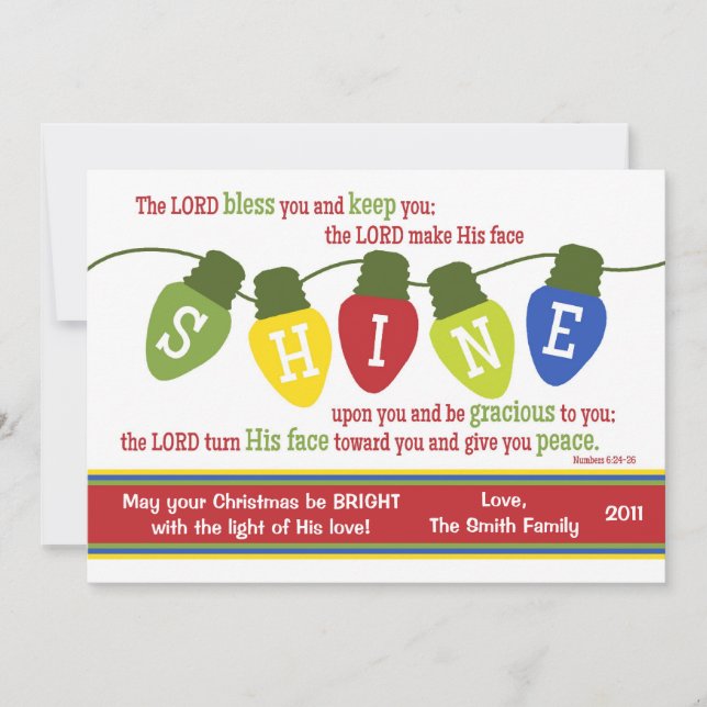 O Senhor Abençoa E Mantém O Cartão De Natal De Doi (Frente)