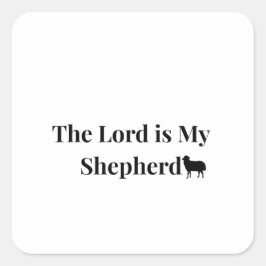 O Senhor é Meu Pastor Adesivo Quadrado