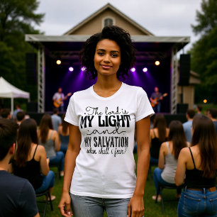 O Senhor É Minha Luz Salvação Camiseta Sem Medo