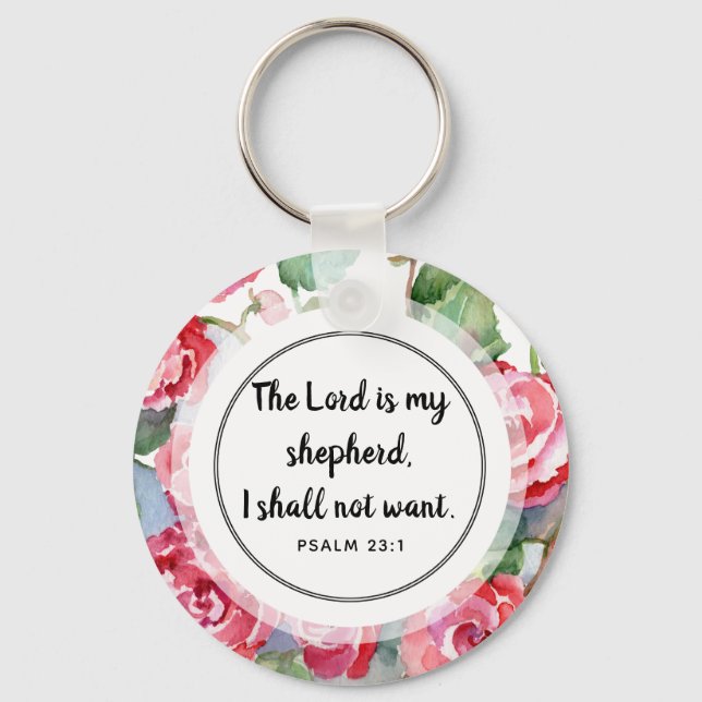 O Senhor é o meu pastor Button Chaveiro (Frente)