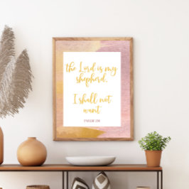 O Senhor é o meu Pastor Poster cristão