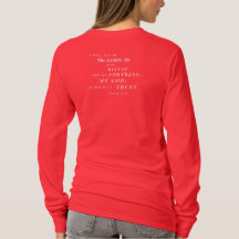 O Senhor é o meu refúgio Camisa de Manga Longa das