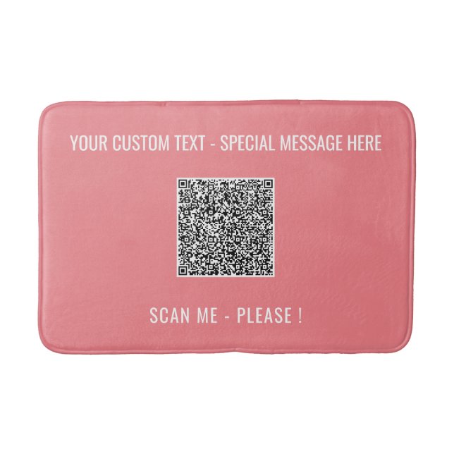 O seu código QR e o seu tapete de texto personaliz (Frente)