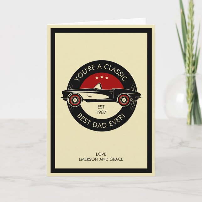 O seu é um cartão de Dia de os pais clássico do me (Frente)