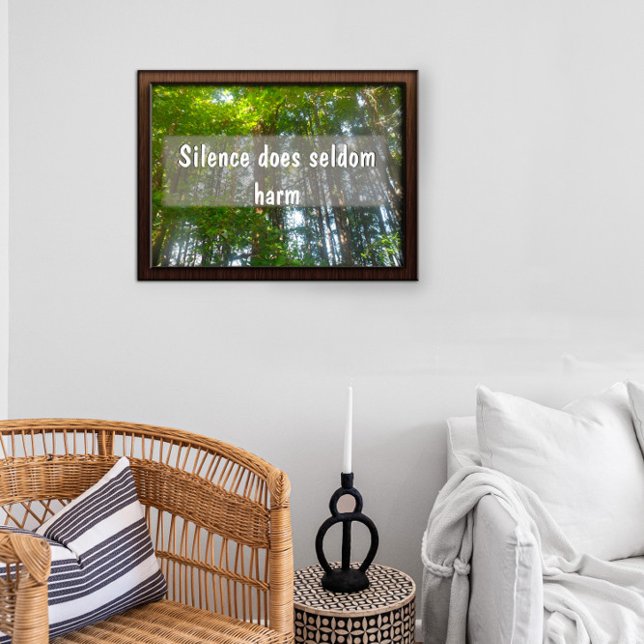 O silêncio raramente prejudica o poster inspirador (Criador carregado)