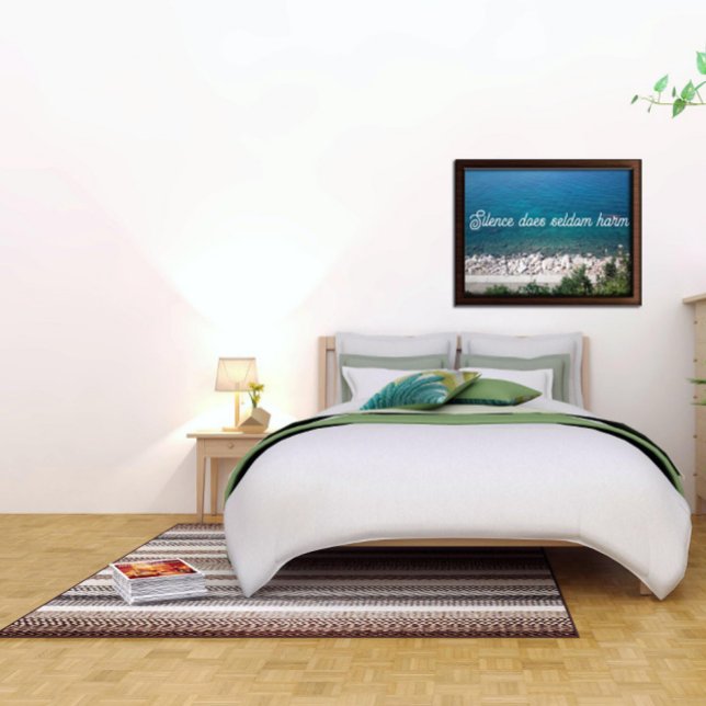 O silêncio raramente prejudica o provérbio poster (Criador carregado)