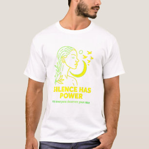 O SILÊNCIO TEM PODER - camiseta básica neon minima