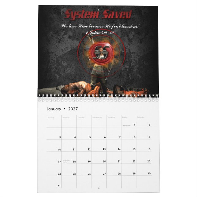 O sistema salvar o calendário (Jan 2027)