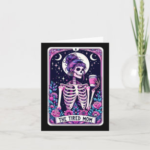 O Skeleton do Cartão Tarot da Mãe Cansado