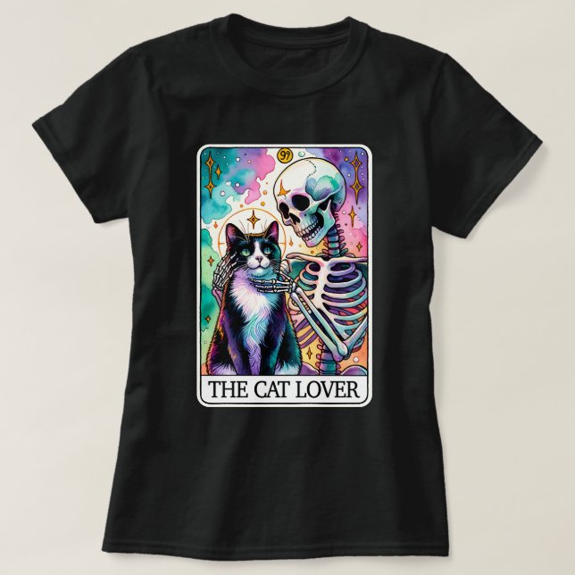 O Skeleton Tarot Card T-Shirt (Frente do Design)