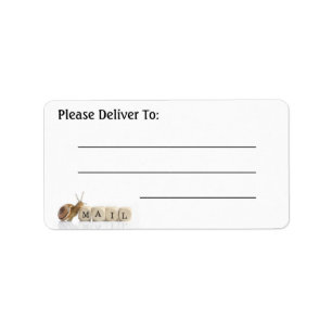O snail mail entrega por favor (PDT) às etiquetas
