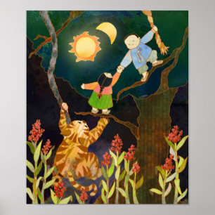 O Sol e a Lua: Poster de Contos Folclóricos Corean