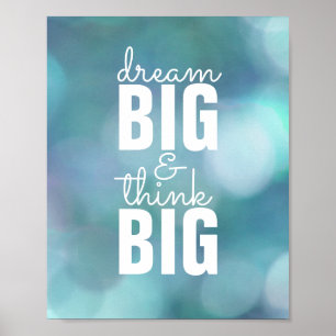 o sonho inspirado do poster das citações grande