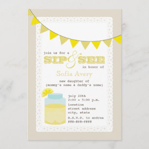 O sorvo da limonada e vê o convite