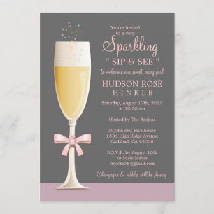 O sorvo novo Sparkling do bebé e vê o convite