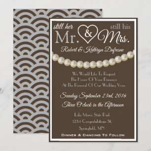 "O Sr. e a Sra." Vow Renewal Convite