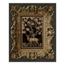 O Stag e o Impressão de brilho de Semi da Árvore M