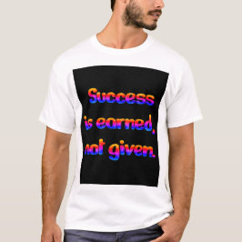 O sucesso é ganho - não dado. Camiseta