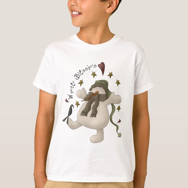 O suéter de Wynter Blessin's Snowman Kid (Frente)