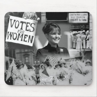O sufrágio Sarah Palin Mousepad das mulheres